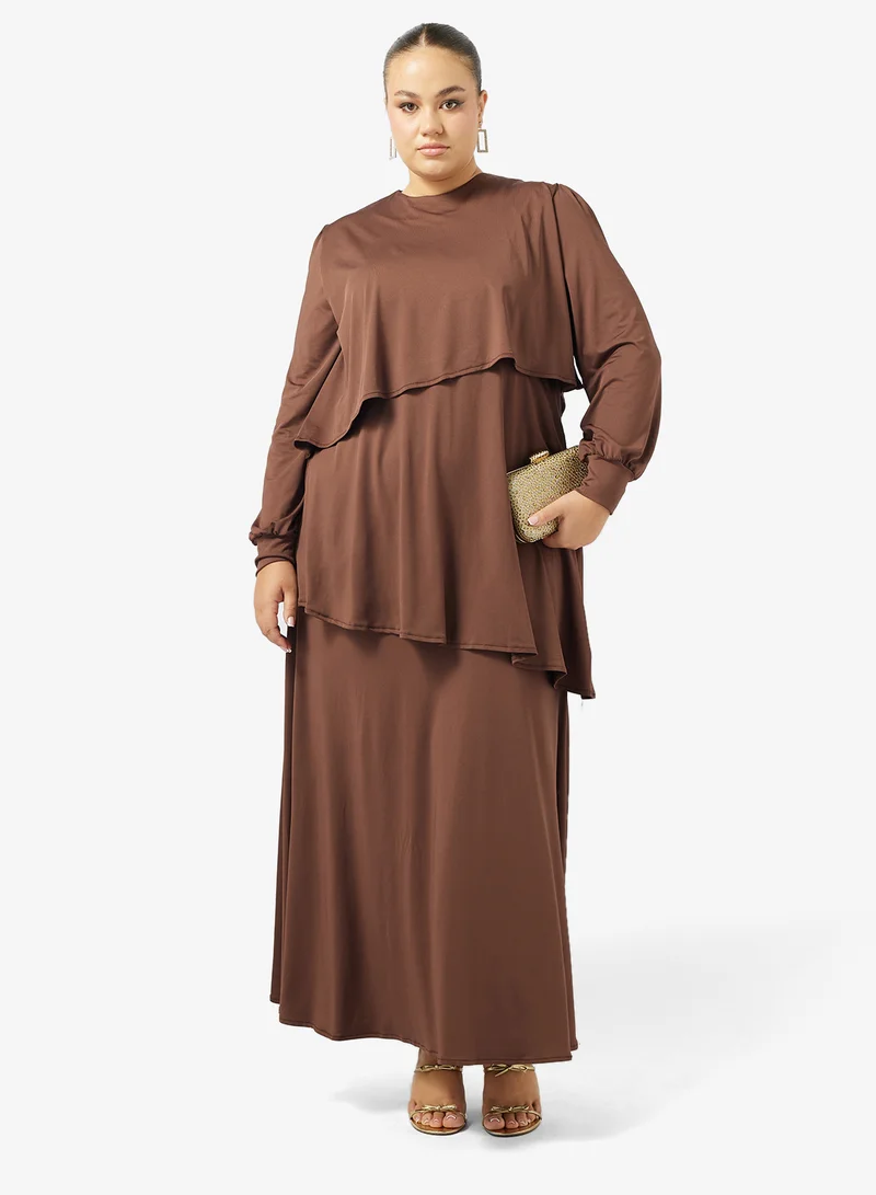 Khizana  Plus Size Layered Abaya for Women | Best Price UAE